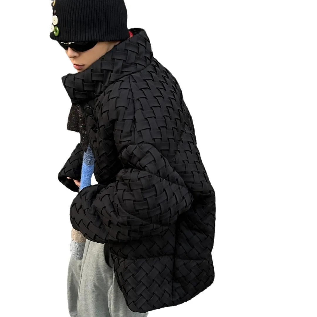 شتاء جديد أزياء الرجال بلون بسيط الأساسية عارضة العصرية فضفاضة الوقوف طوق سستة مبطن الستر الذكور الملابس سترات #5