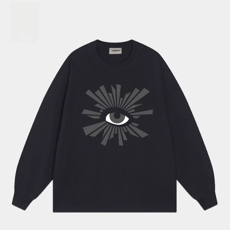 

Футболка с длинным рукавом Essentials Truth Eye из чистого хлопка, базовый слой, для мужчин и женщин, дышащая, удобная, повседневная.