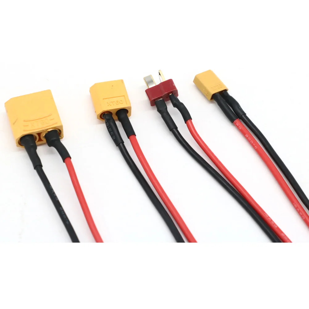 20CM XT30 XT60 XT90 T Plug Charge Lead to 4.0mm Banana Plugs Charge Cable 14AWG Silicone Wire For Lipo Battery
