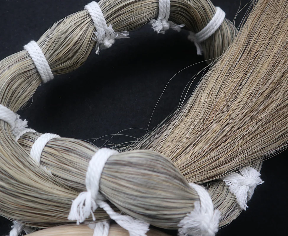 250g Mongolian Horse Tail Hairs Cello/Viola/Violin Bow Hair Horsehair Horsetail White Brown Gray Black 82-84cm