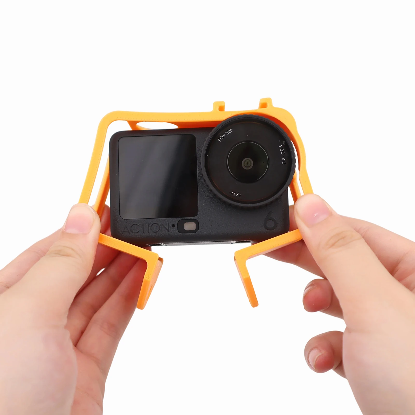 For DJI OSMO Action 6 Protective Case Scratch-Resistant And Shockproof Extended Frame 1/4-Inch Screw Mount With Adjustable Angle