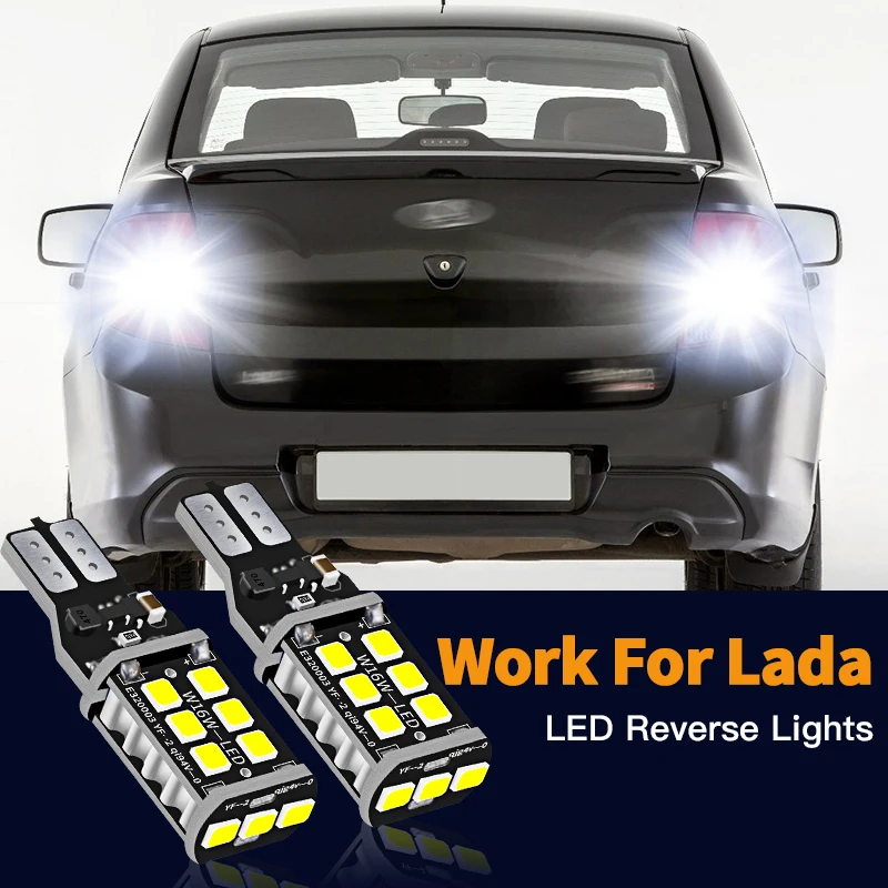 4/10pcs W16W LED T15 CANBUS Car Backup Reserve Lights Bulb NO ERROR Tail Lamp for Lada Granta Niva Priora Kalina Xray Vesta