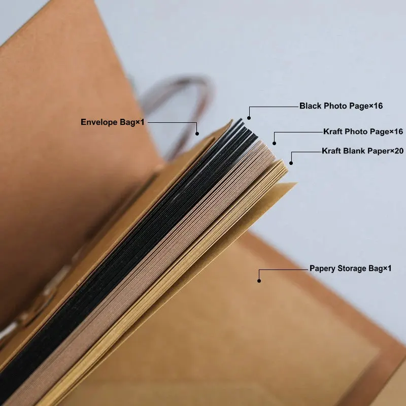 Vintage Travel Memory Book Loose-leaf Binder Photocards Scrapbooking Album Creative Film-covering Scrapbook Album De Fotos
