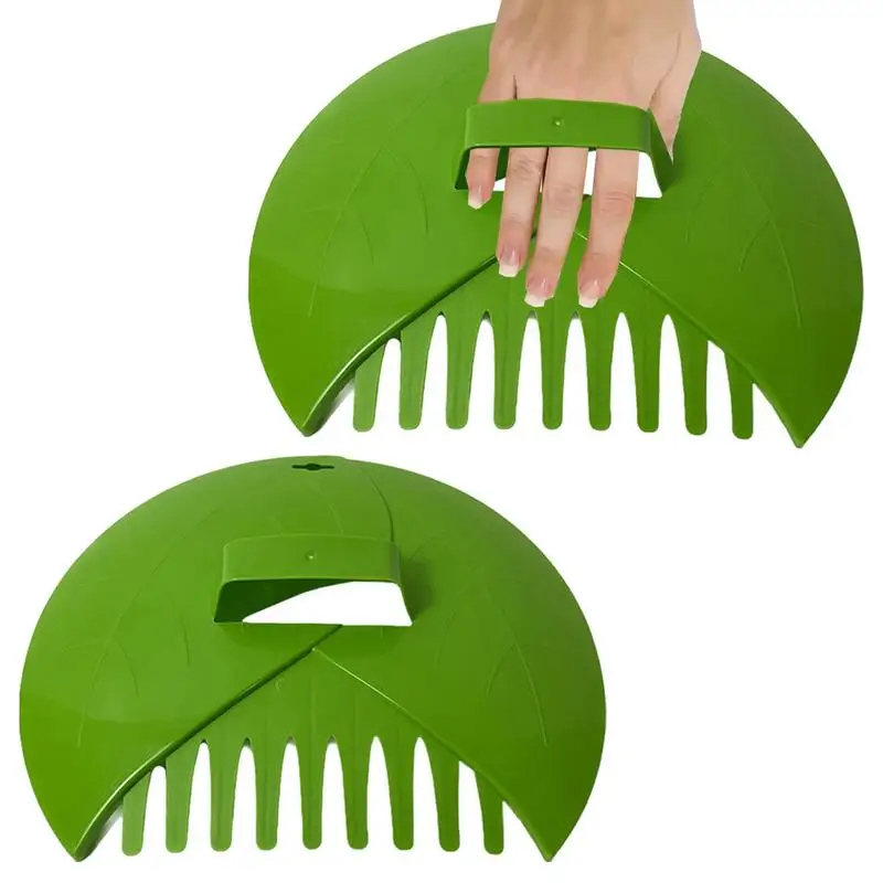 1 Pair Portable Rubbish Collect Leaf Scoop With Claws Leaf Hand Rakes Waste Grabber Leaves Picker  Outdoor Garden cleaning tool