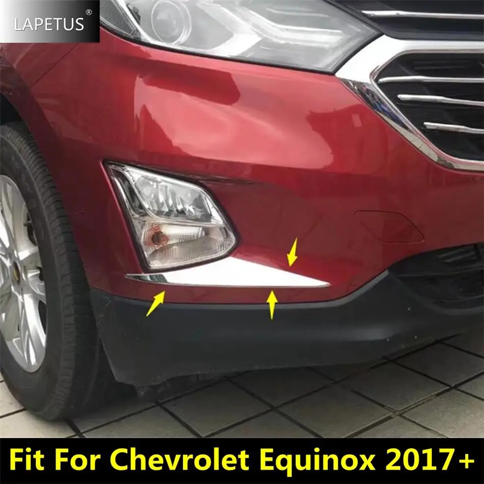 

Chrome Car Front Bumper Fog Lights Lamps Eyelid Eyebrow Molding Decor Accessories Cover Trim For Chevrolet Equinox 2017 - 2020