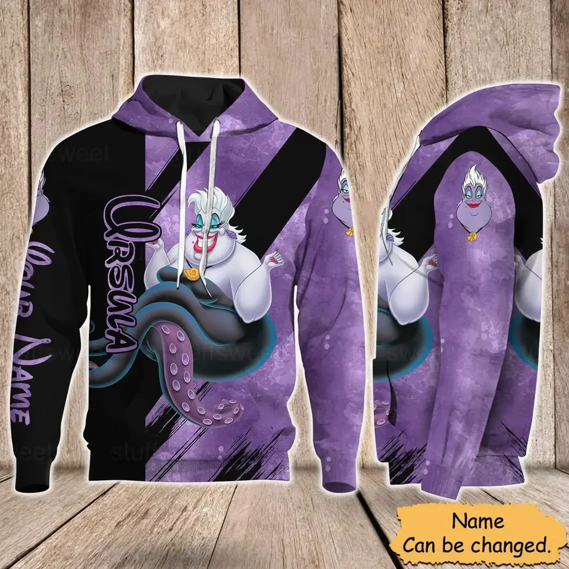 New The Little Mermaid Ursula Hoodie And Leggings Yoga Set Women\'s Disney Yoga Leggings Sweatpants Hoodie Fashion Womens Suit