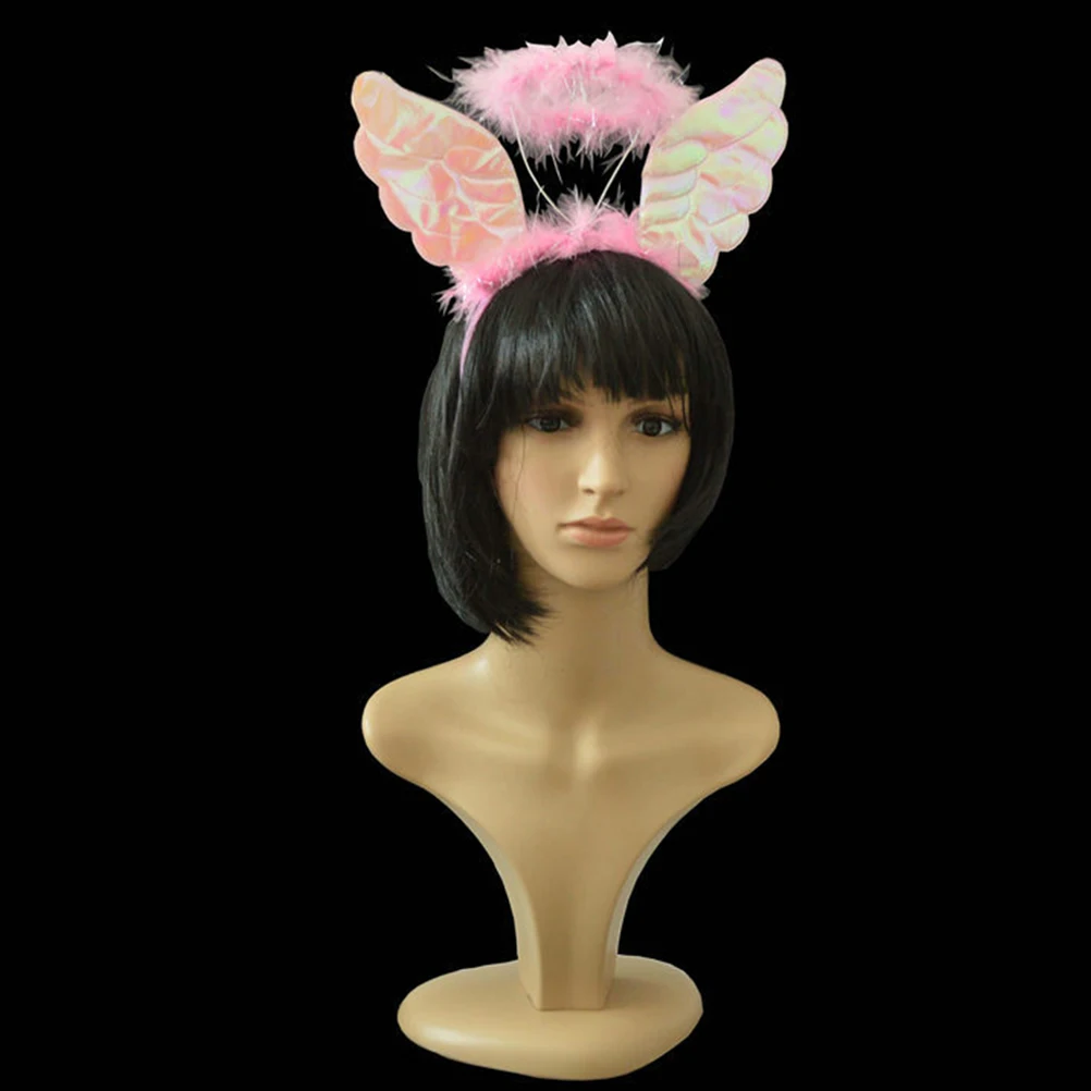 

Angel Headband With Wings Halloween Costume Cosplay Costume Accessories For Christmas Fancy Dress School Play
