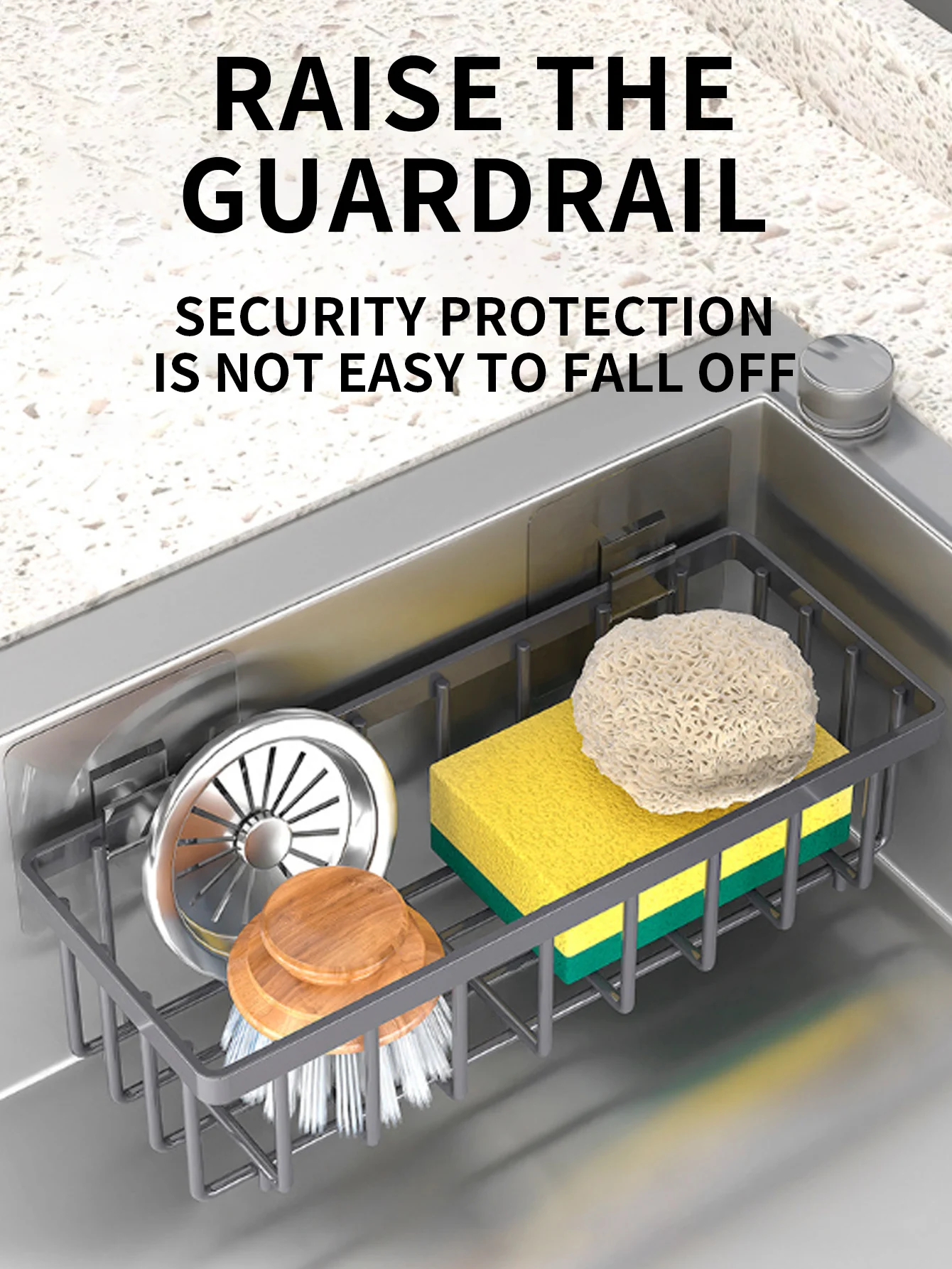 1PCMultiFunction Kitchen Sink Faucet Sponge Drain Basket, Kitchen Accessories