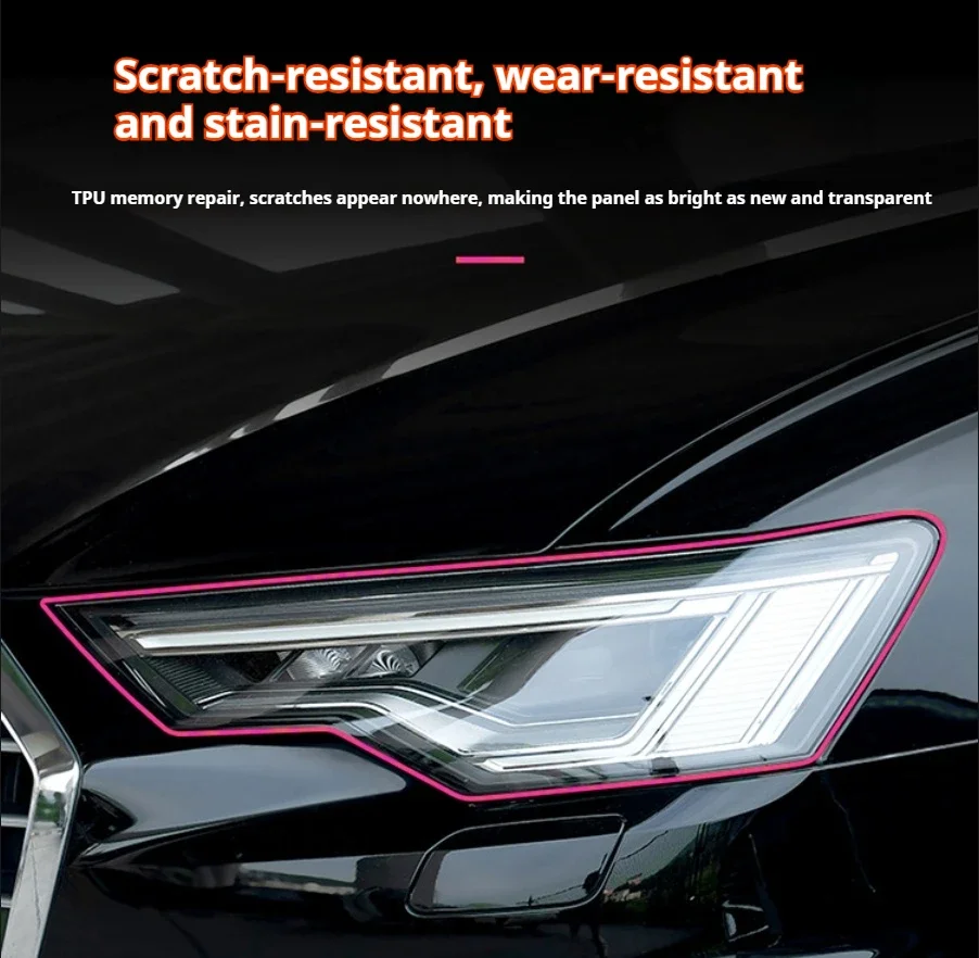 Auto-Scheinwerfer-Schutzfolie Rauchschwarze Tönungsfolie Transparenter TPU-Aufkleber für Audi Q3 F3 RSQ3 Sportback 2019 – Detail 10