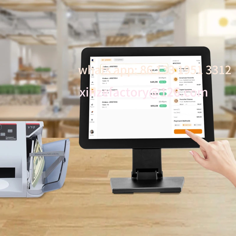 

Customizable Cash Register Display for Small Restaurant Retail Grocery Convenience Mobile Food Truck Dining Coffee Shop Beverage