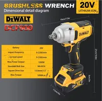 New DEWALT DCF9001/2-inch brushless cordless high torque impact wrench kit and DEWAL 20V power tool ultra long battery charger