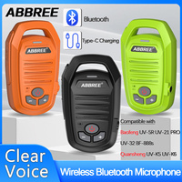 ABBREE Wireless Handheld Bluetooth Microphone Speaker Type-C For Baofeng UV-5R UV-21 PRO Quansheng UV-K5 k6 TK11 Walkie Talkie