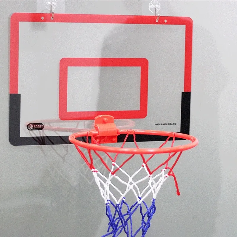 Indoor Children Safety Funny Game Kids Mini Home Exercise Basketball Hoop Set Wall Frame Stand Lifting Basket Hanging Backboard