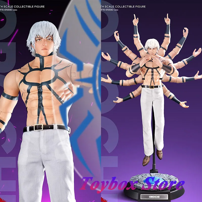 Crafts Studio 1/6 White Hair Fighter Orochi Man Action Figure Japanese Classic Game Role Delicate 12