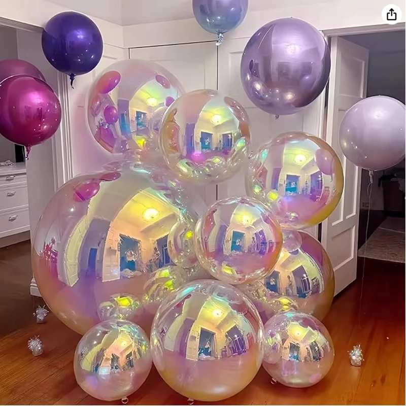 Hängende aufblasbare Spiegelkugel, glänzender aufblasbarer Spiegelballon, luftdicht, 0,5m-3m, versiegelte bunte Kugel für Hochzeitsdekoration – Detail 3