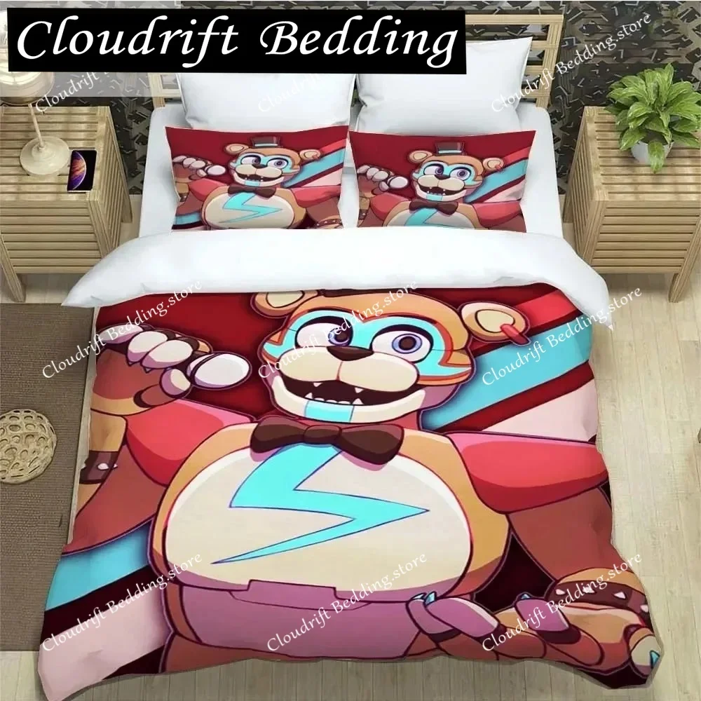 F-Five-Nights At Freddy´s FNAF Bedding Sheet Set King Twin Double Boys Bedding Mircofiber or Polyester Duvet Cover