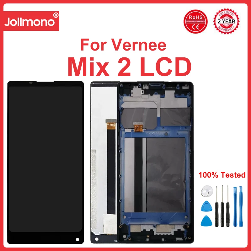 

For Vernee Mix 2 LCD Display and Touch Screen Digitizer Assembly Repair Parts For Vernee Mix2 LCD Frame Phone Screen+Tools