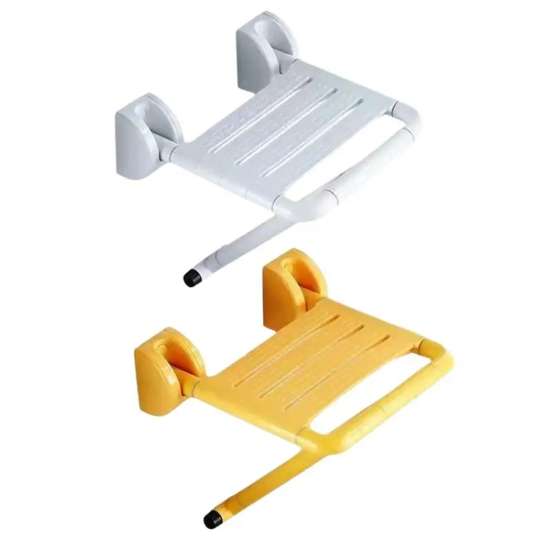 1 Set Dusch- und Badewannenstuhl, rutschfeste Treppe, klappbarer Sitz mit Stützbein, Badezimmer-Toilettenklappstuhl für ältere und behinderte Menschen – Detail 15