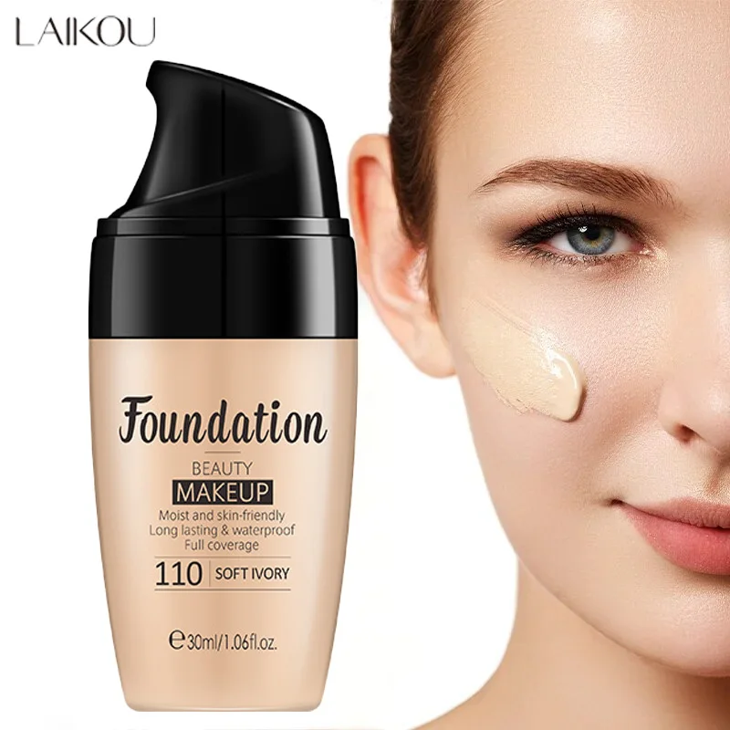 Liquid Foundation Moisturizing Long Lasting Face Comestics Natural Brighten Cover Dark Circle BB Cream Face Base Tone Make Up