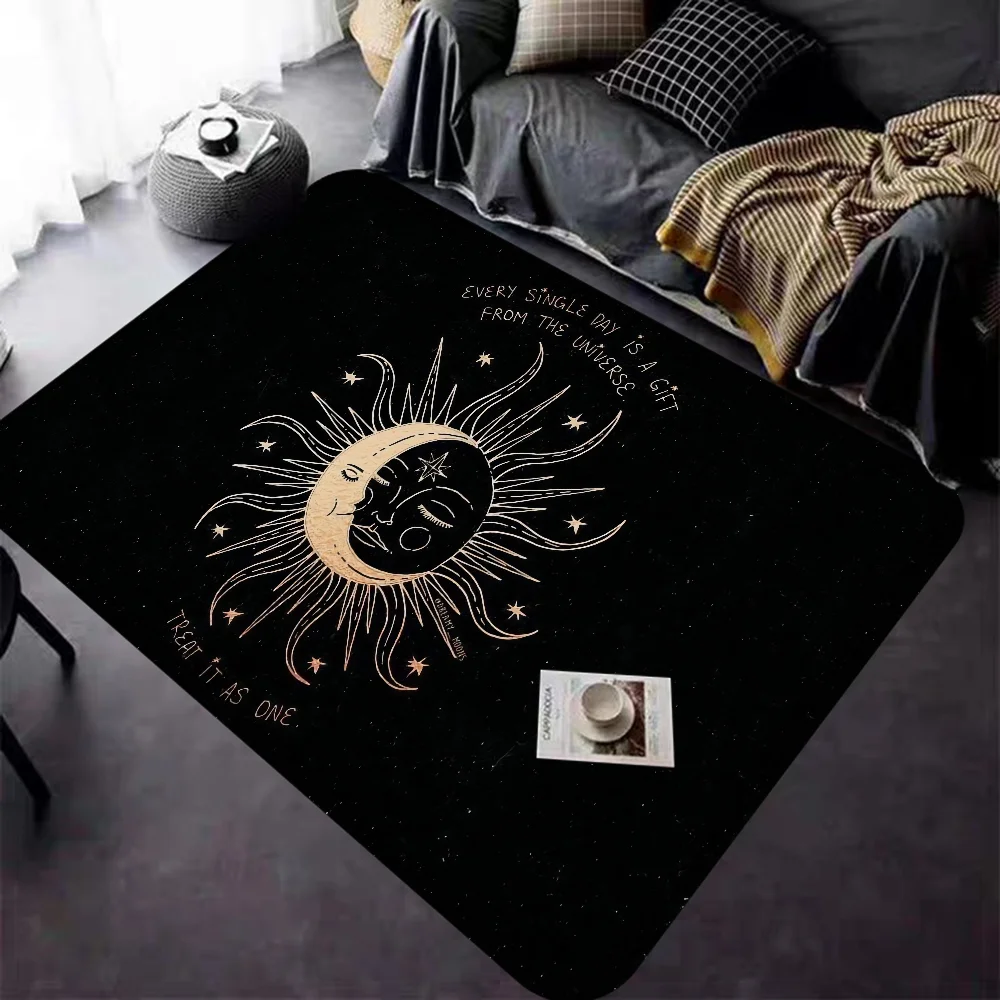 

Cat Mysterious Divination Witchcraft Room Mats Cheaper Anti-slip Modern Living Room Balcony Printed Household Carpets