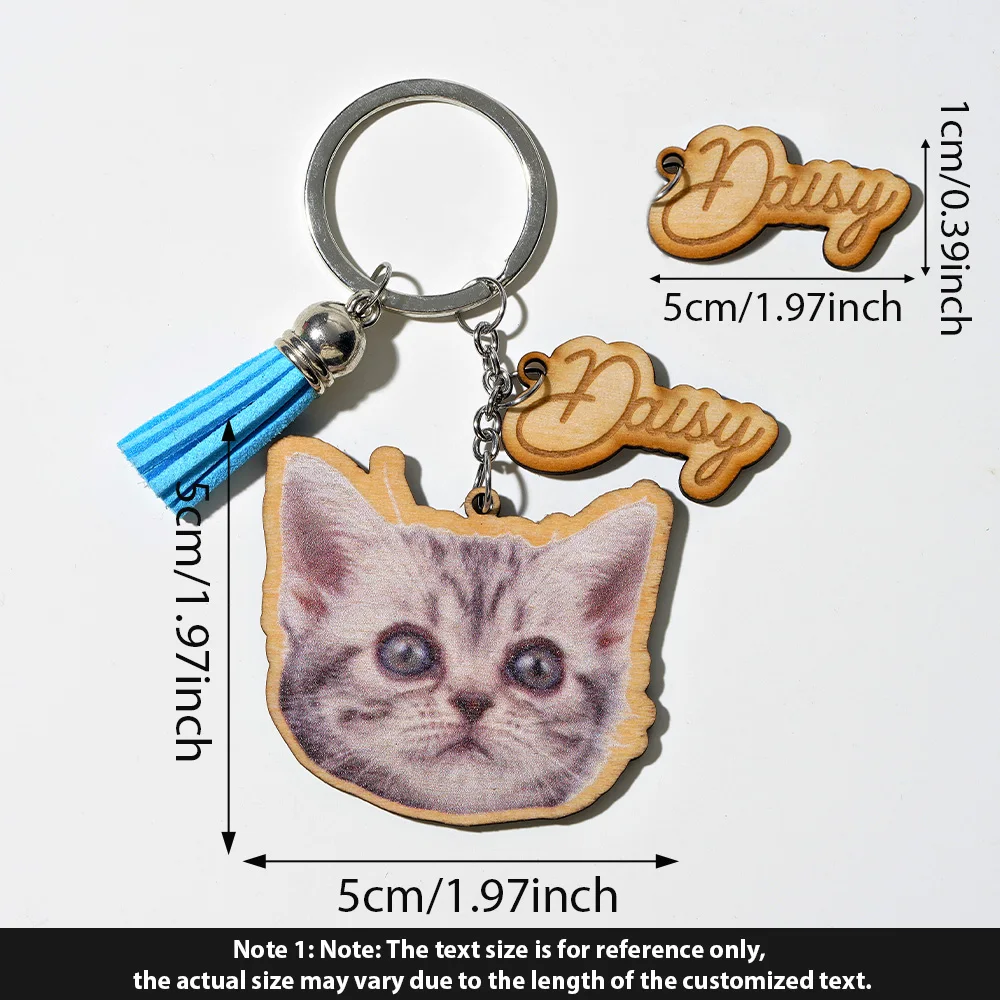 Custom Pet Keychain, Pet Portrait Keychain, Personalized Pet Photo Keychain, Cat  Memorial Gift, Holiday Gift for Pet Lovers image 4