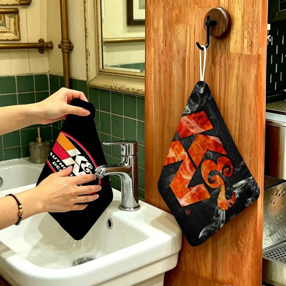 K N cool logo game Multi-scene Polyester Cotton Towel, Hanging Hand Wiping Cloth for Kitchen Bathroom Hotel