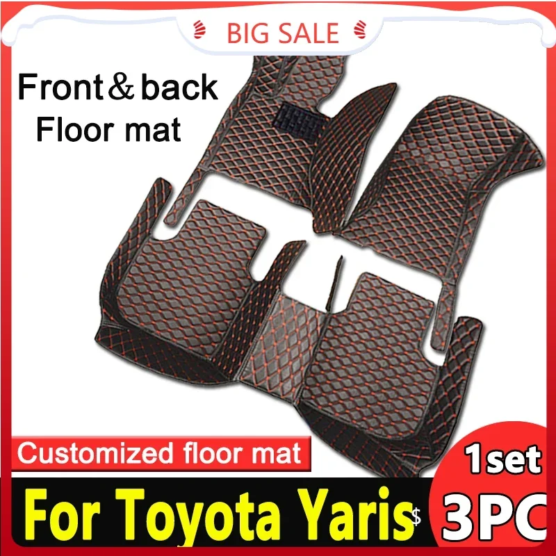 Car Floor Mats For Toyota Yaris Hybrid Mazda2 Hybrid MXPH11 2021 2022 2023 Waterproof Protective Pad Floor Cover Car Accessories