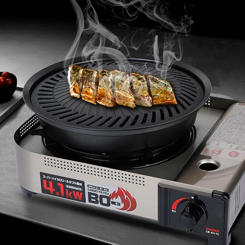 

【Best 】Korean Smokeless Barbecue Grill Pan Non-Stick Stove Plate Electric Stove Baking Tray BBQ Grill Barbecue Tools Bar