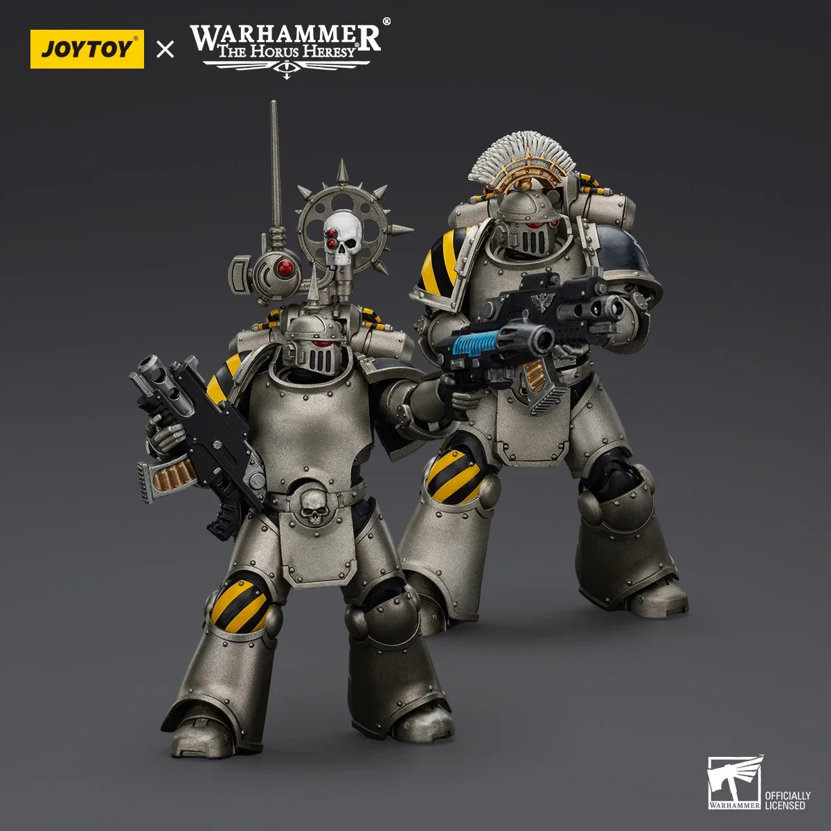 [Na Stanie] JOYTOY Warhammer Figurka Akcji Heresy Horusów Iron Warriors MKIII Taktyczny Sierżant Legionowy Model z Ruchomymi Stawami