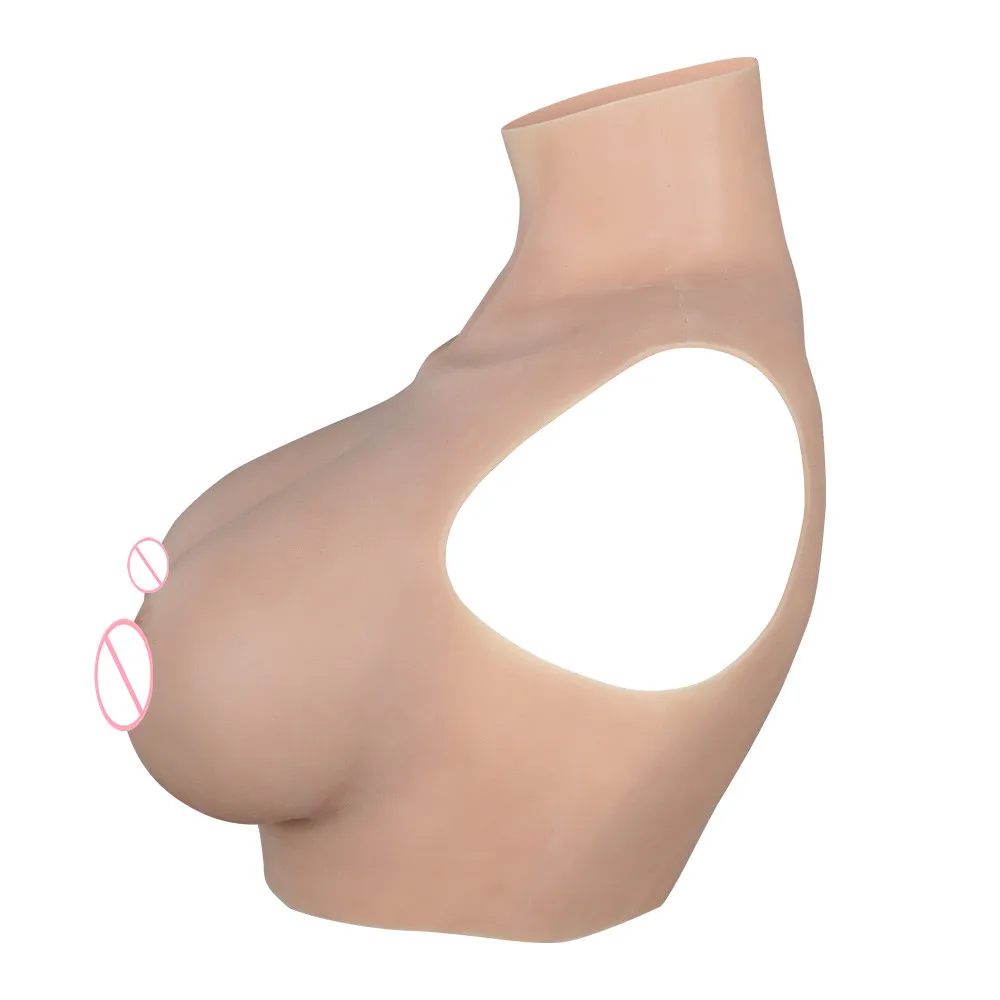 CYOMI Realistic Silicone Breast Forms High Collar Fake Artificial Boob Transgender Sissy Drag Queen Crossdresser Big Chest