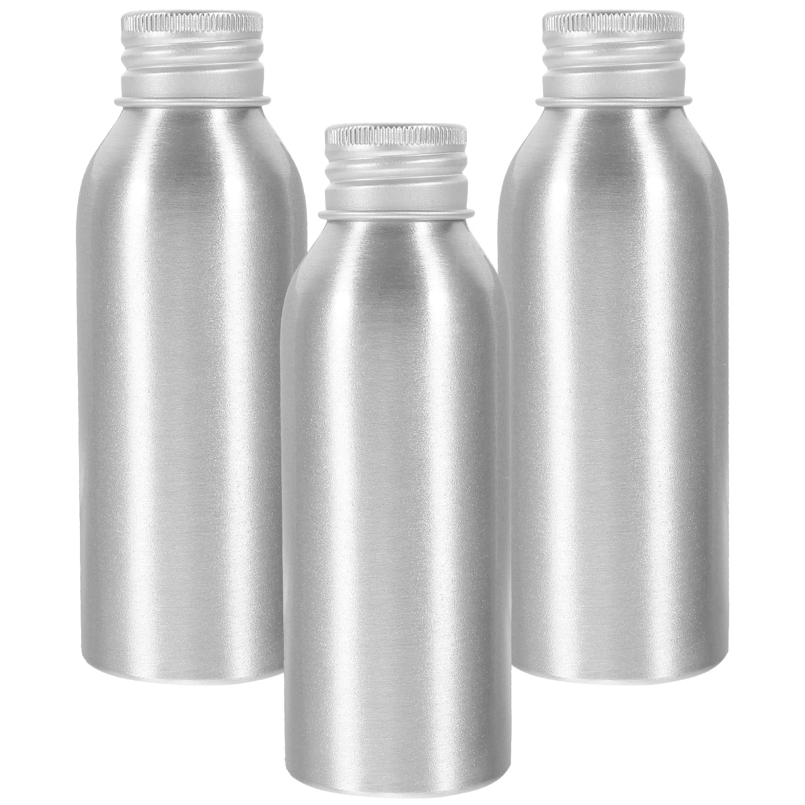 

3 Sets Oil Aluminum Bottle Fine Mist Spray Bottles Shampoo Sub Water Silver Perfume Squeeze