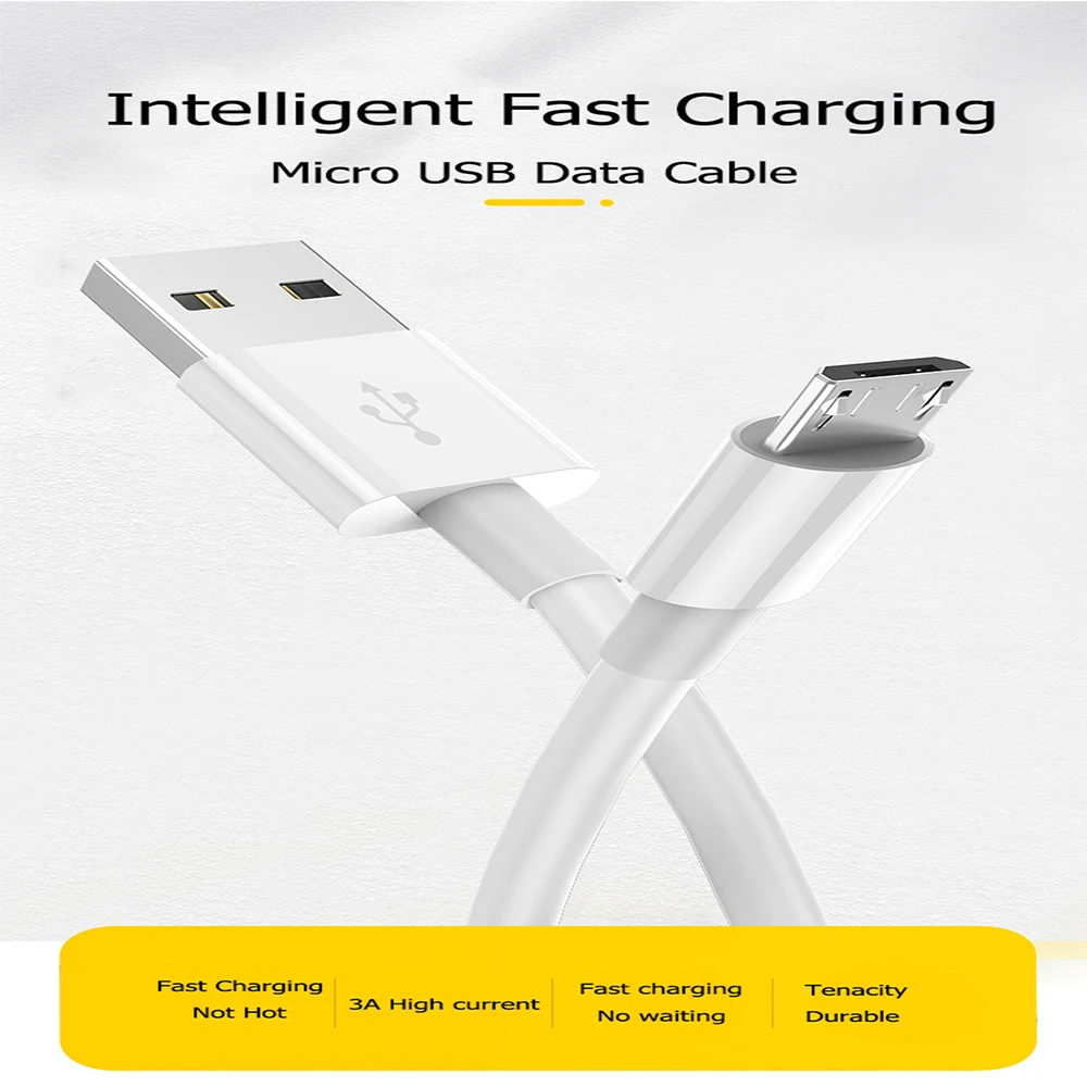 Micro USB Cable 3A Fast Charging Wire Mobile Phone Line USB Adapter Cable Cord For Samsung Xiaomi Andriod Mouse PS4 GamePad Data