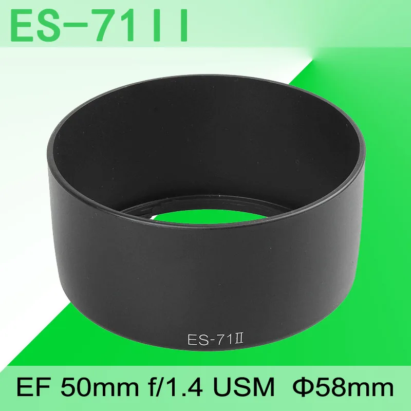 Camera Lens Hood ES71II Sun Shade Cover For Canon EOS 760D 700D 60D 70D 90D Mount EF 50mm f/1.4 USM 58mm Filter Lens Accessories