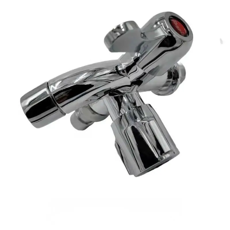 Faucet Double Outlet Dual Control Water Tap Home Bathroom Hose Irrigation Fitting Plastic Connector 1/2