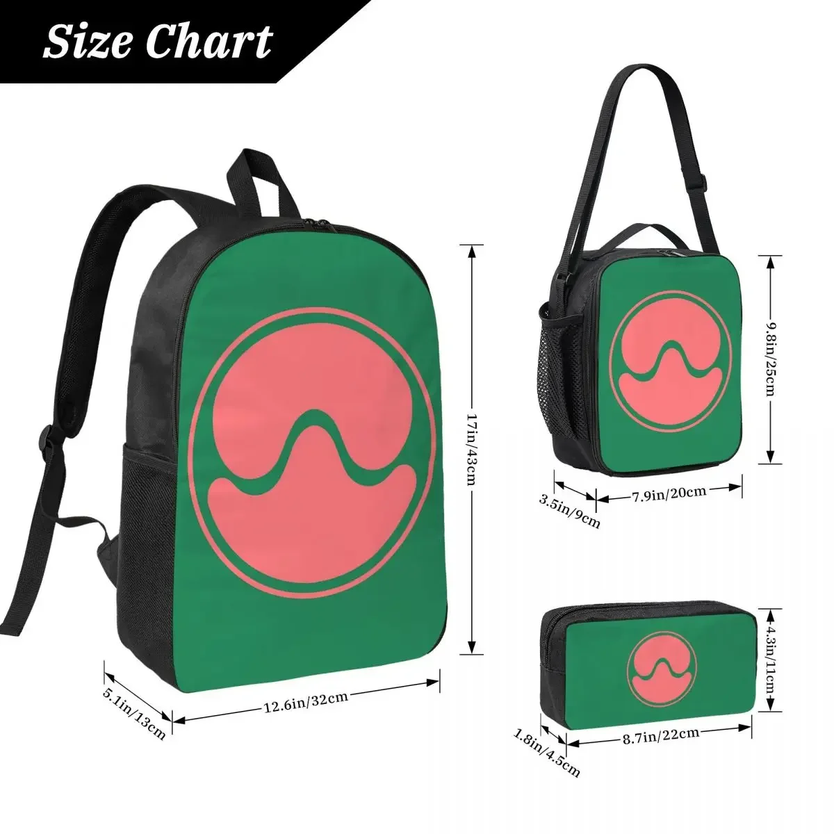 Gaga Planet Chromatica Backpack Student Boys Girls BookBag School Bag Computer Shoulder Bags 3ps Insulated Lunch Bag Pencil Case