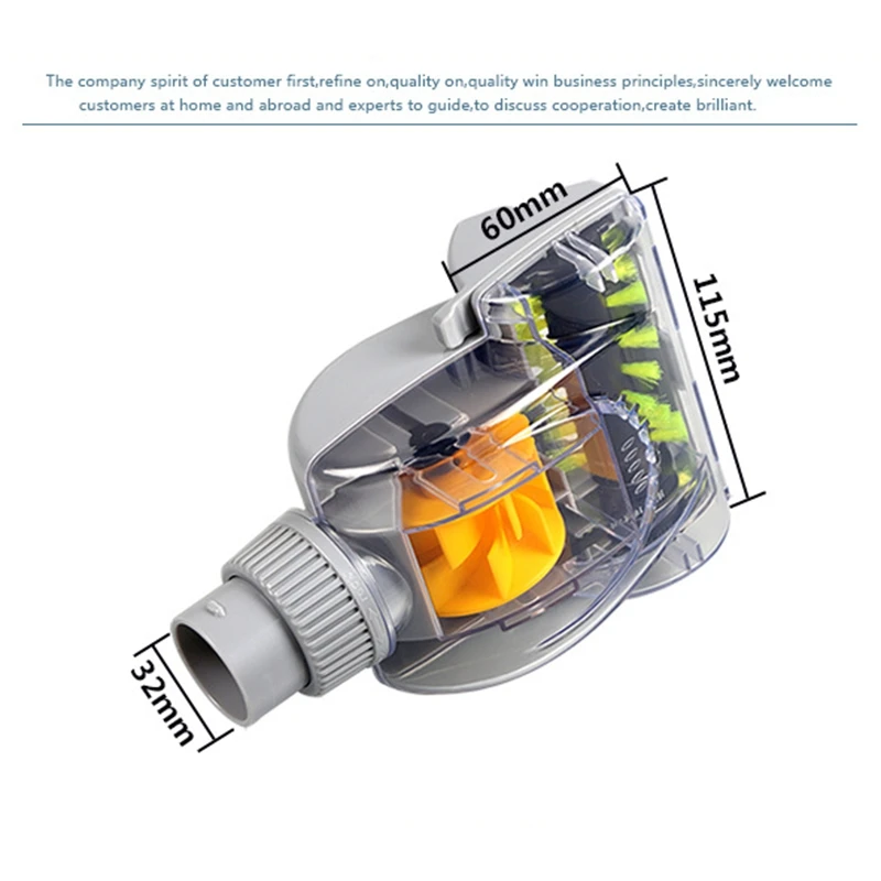 Universal Vacuum Turbo Floor Brush for Pet Hair Bedding Carpet Mites Removal Dust Collector Brush Head Cleaner Parts