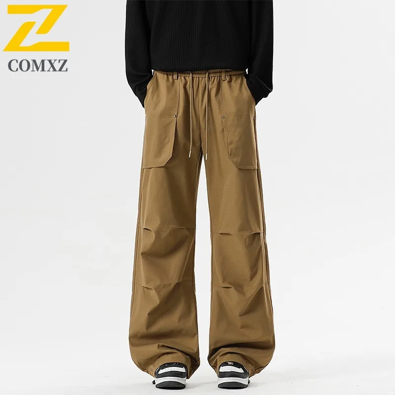 

COMXZ 2025 Autumn New American Style Classic Stylish Workwear Street Pants Unisex Trend outdoor Sport Loose Fit Casual Trousers