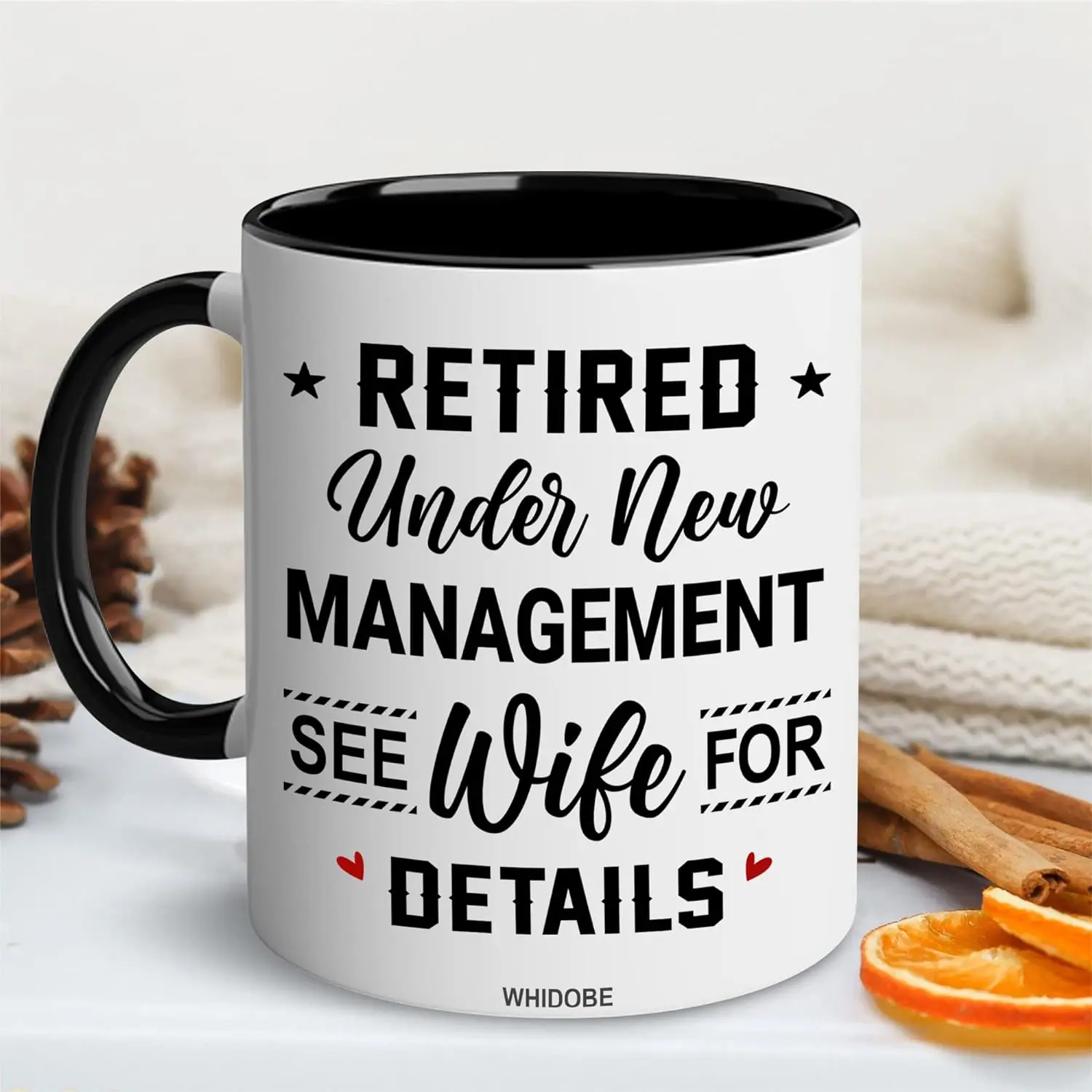 Retirement Mug, Retired Under New Management See Wife For Details Mug, Quitter, Retirement Gifts, Retired Gifts, Husband, Dad, B