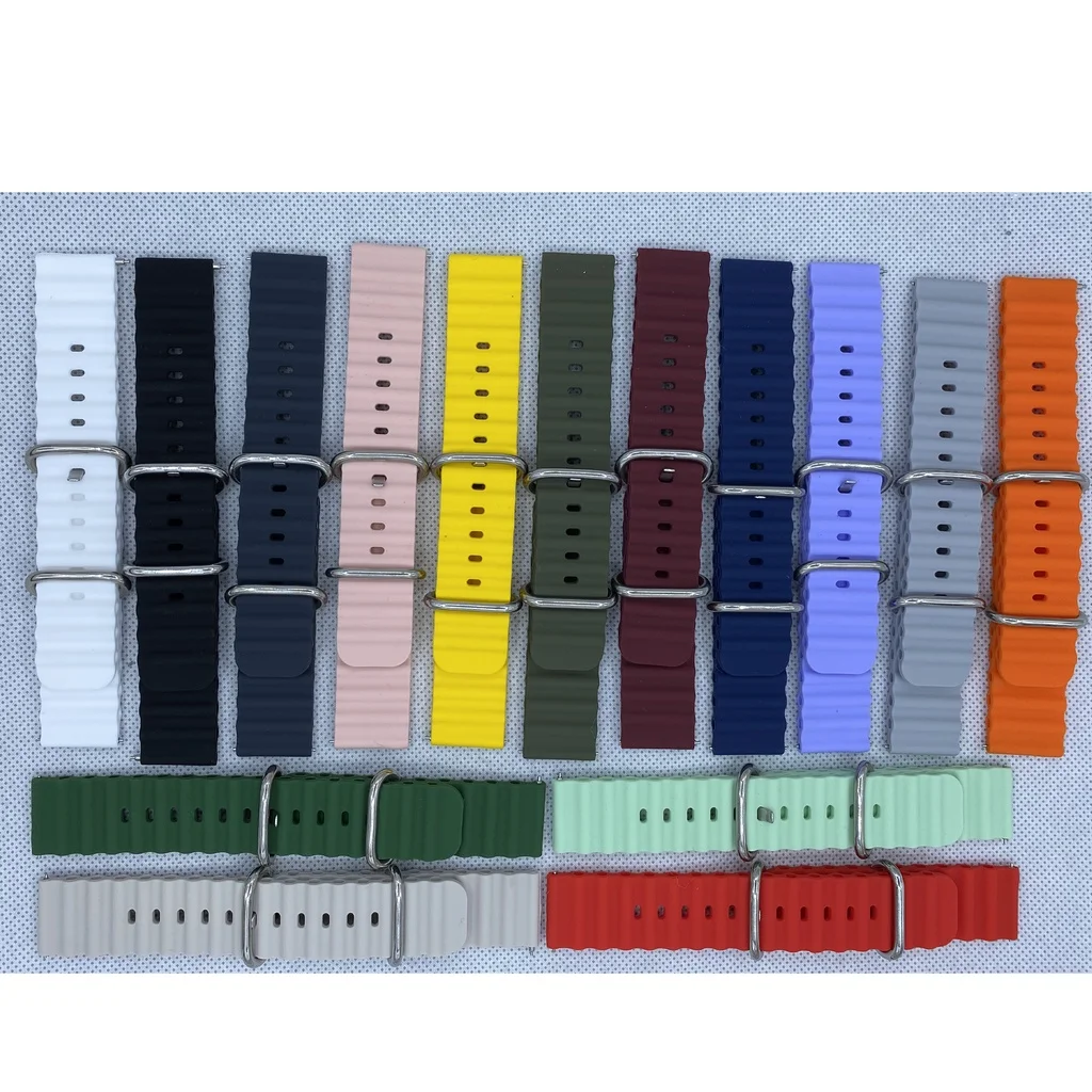 20Mm Đại Dương Dây Đeo Silicone Ban Nhạc Dành Cho Samsung Galaxy Samsung Galaxy Đồng Hồ Hoạt Động 2 40Mm 44Mm 4 5 Watch5 pro Watch4 Vòng Tay Băng Cổ Tay Thể Thao