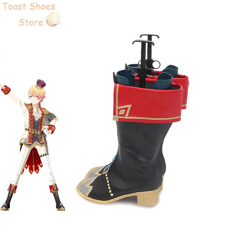 Project Sekai Kleurrijke Podium Tenma Tsukasa Cosplay Schoenen Pu Lederen Schoenen Halloween Carnaval Laarzen Cosplay Rekwisieten Kostuum Prop