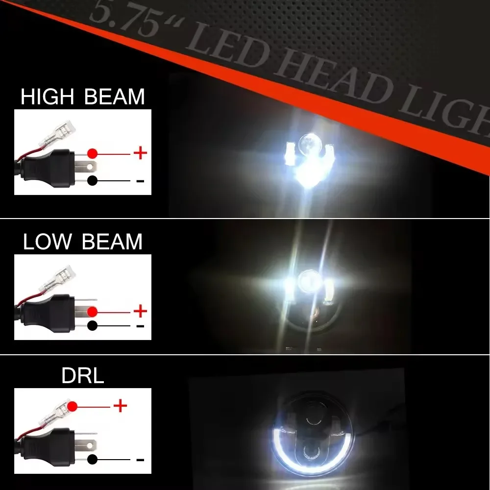 up to date Auto Led 5.75 Inch Headlights High Power Round Waterproof Car Headlight for Jeep for Wrangler for Land Rover view 5