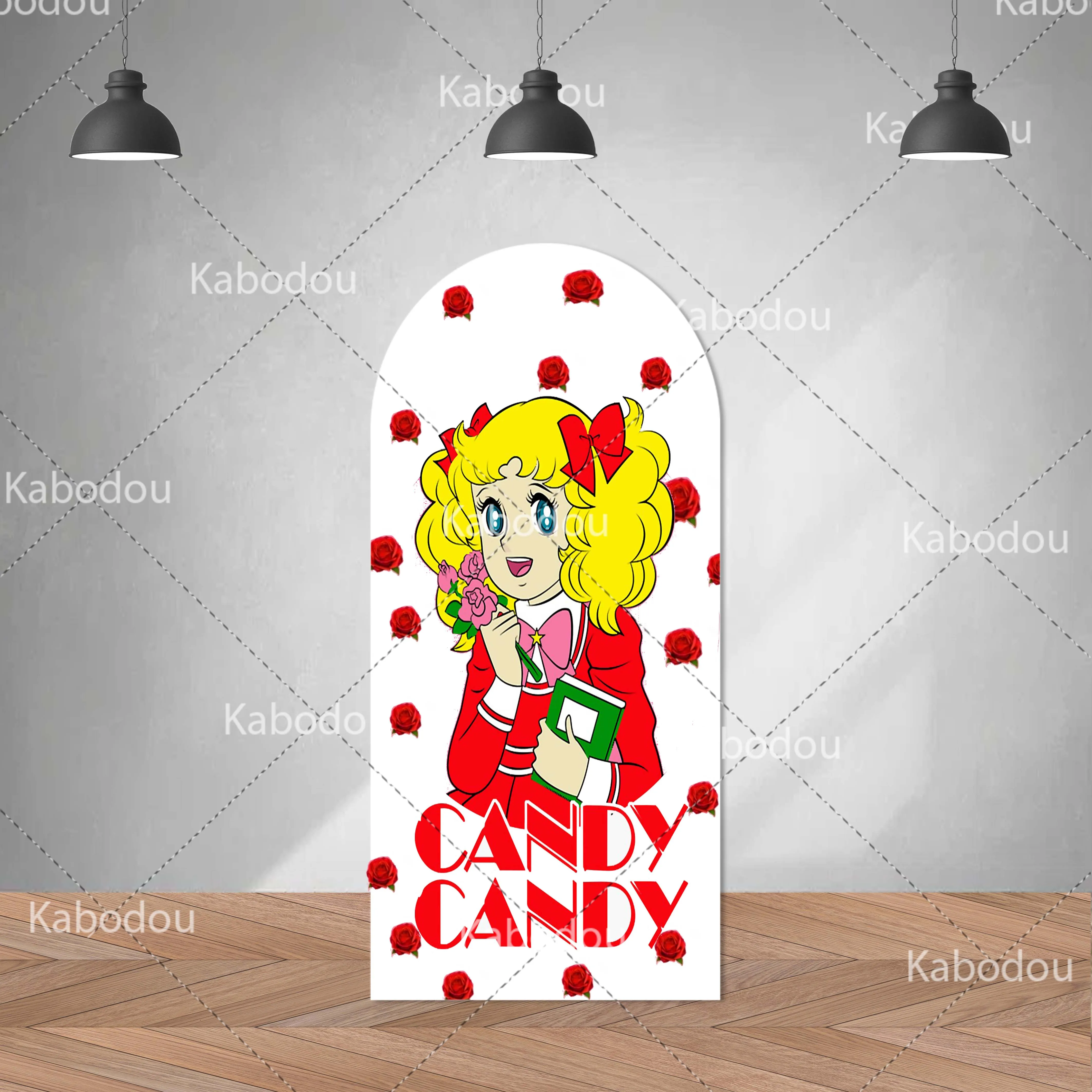Candy Candys Anime Backdrop Arch Doubleside Kid Birthday Party Decoration Baby Shower Photo Photography Background Studio Prop