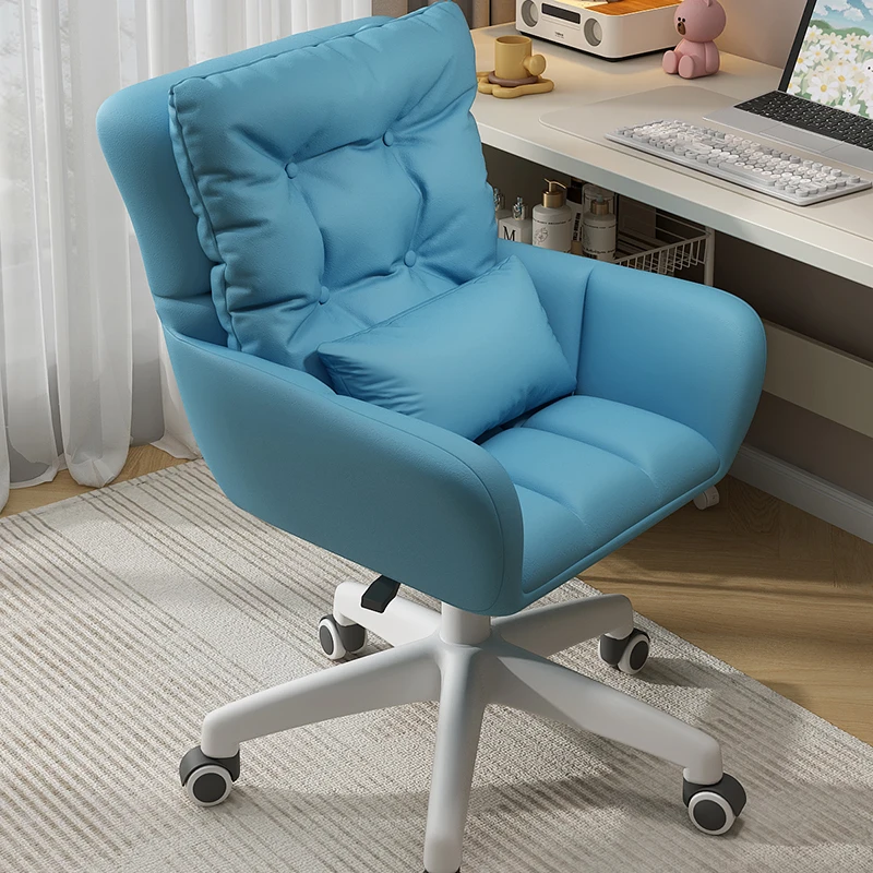 Teal Veet Girl Fancy Nordic Design Cheap Study Office Chair High Back Cadeiras De Escritorio Furniture