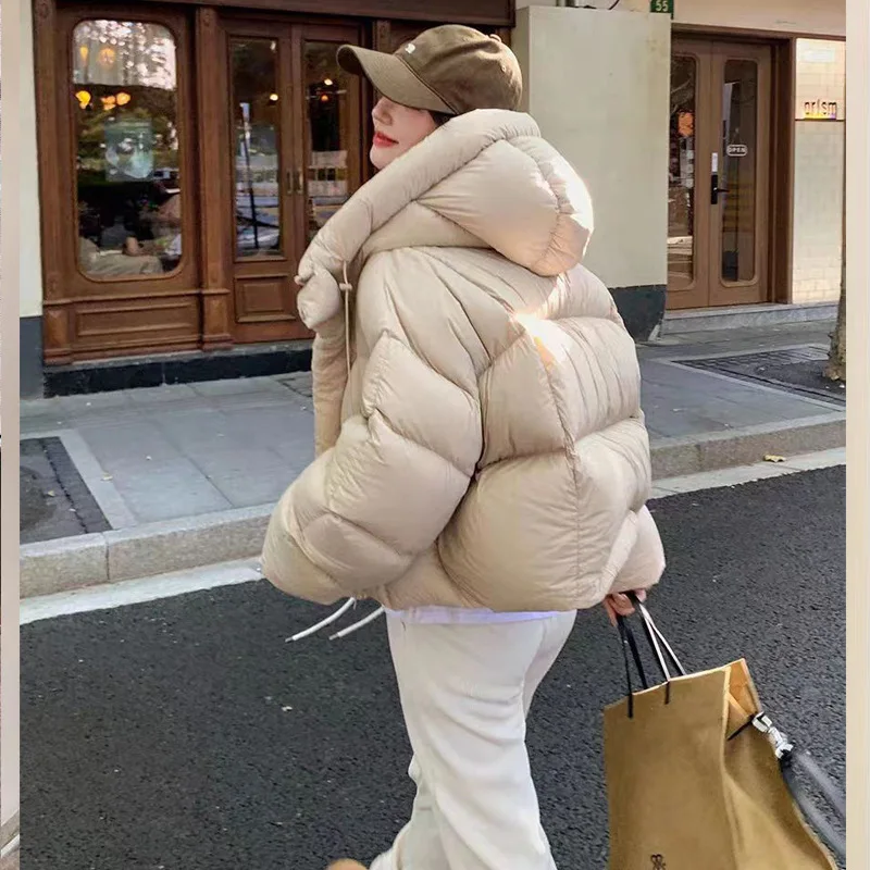 2022 Winter Thiened ort American Sle Damen-Daunenmantel aus Baumwolle mit Pufferbrot, gefüllt mit anderen Materialien, Reißverschluss, P...