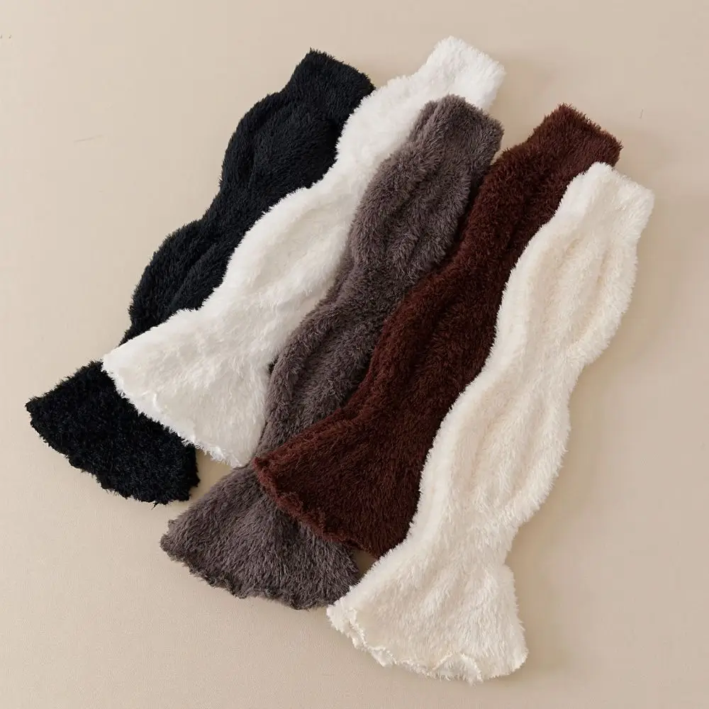 

Pile Socks Y2K Coral Fleece Foot Cover Sweet Elastic Lolita Boots Cover Comfortable Soft Mid-tube Socks Student