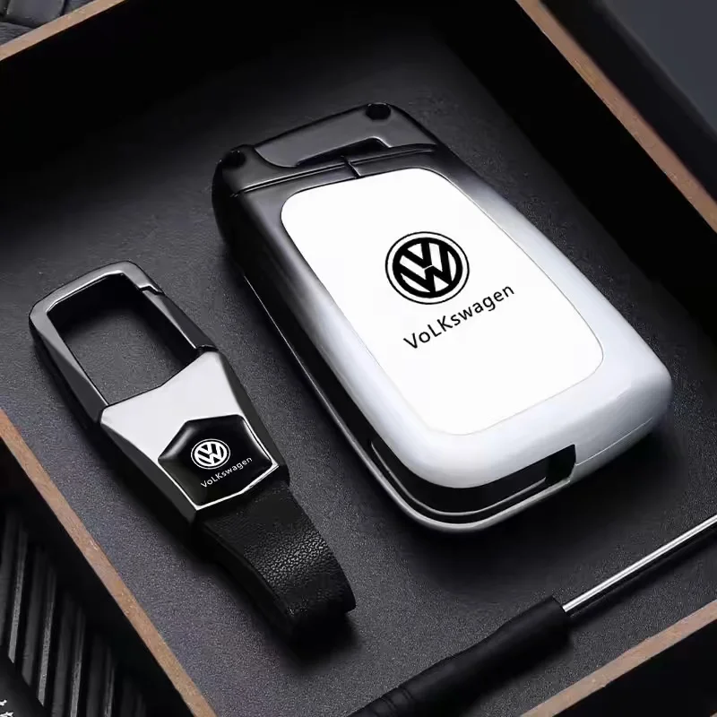 Zinc alloy car key case full coverage protective case is suitable for Volkswagen Jetta/CC/polo/Passat keychain accessories