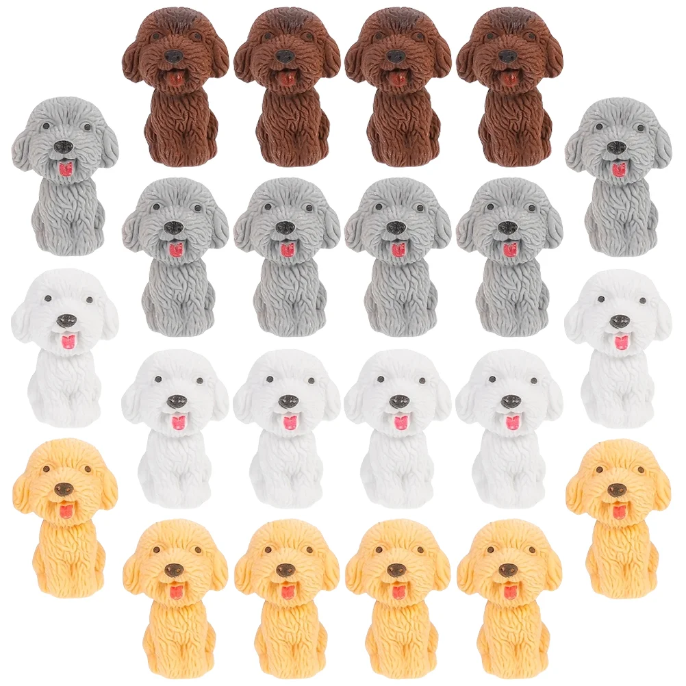 36 Pcs Puppy Eraser Small Dog Toys Erasers for Kids Party Favors Classroom Prizes Pet Animal Valentine 8-12 Desk Pets Student