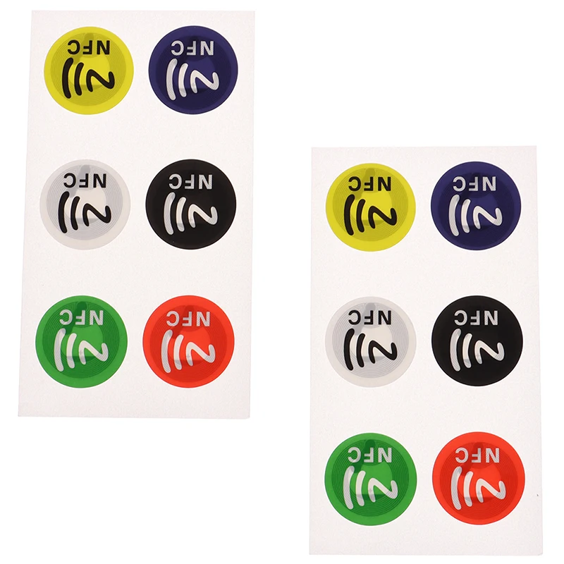 

6pcs/lot NFC Stickers NTAG213 tags RFID adhesive label sticker Universal Lable