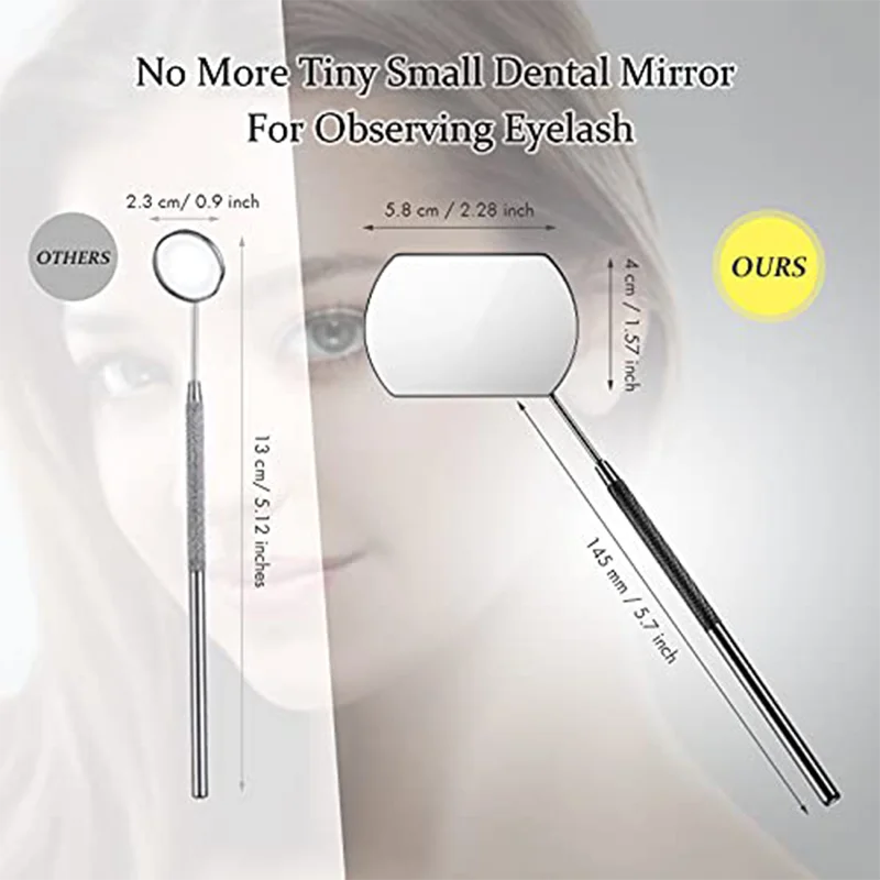 Ailaishi Roestvrijstalen Controlespiegel Voor Wimperverlenging Professionele Make-Up Tandheelkundige Mond Make-Up Gereedschap Wimpers Accessoires