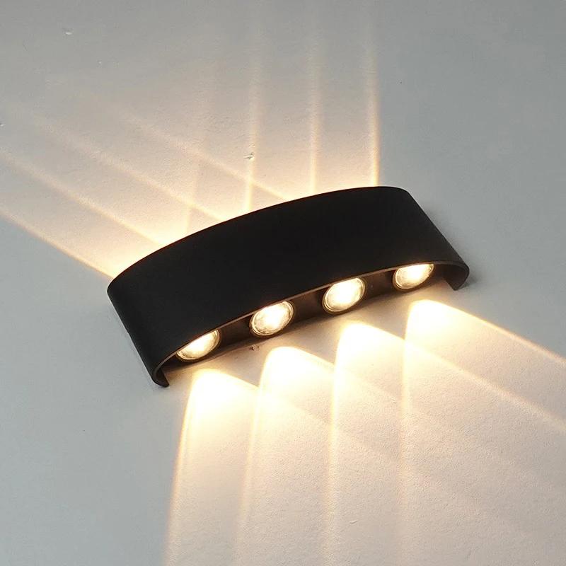 Luces LED de pared impermeables para interiores y exteriores, modernas, sala de estar, pasillos, patio, jardines, luces de pared al aire libre